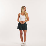Dark Green | On Model Skirt | Full Body with Tank