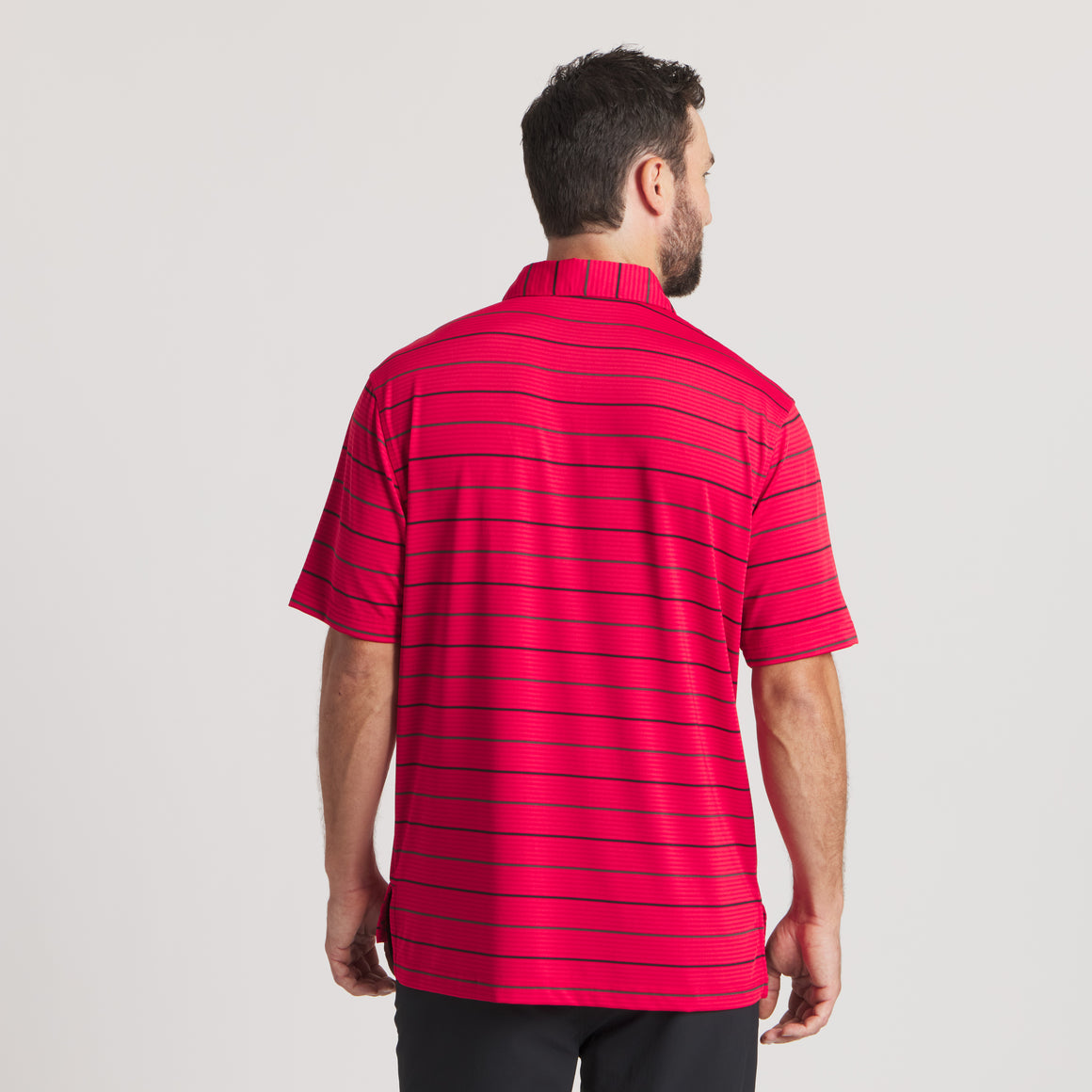 Red & Charcoal Gridiron | On Model Back